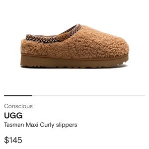 UGG Tasman Maxi Curly Slippers - Tan